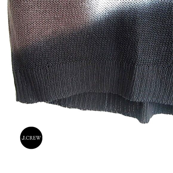 J Crew NEW 60's LINEN Colorblock Oversized Open Knit Top M - Picture 4 of 12